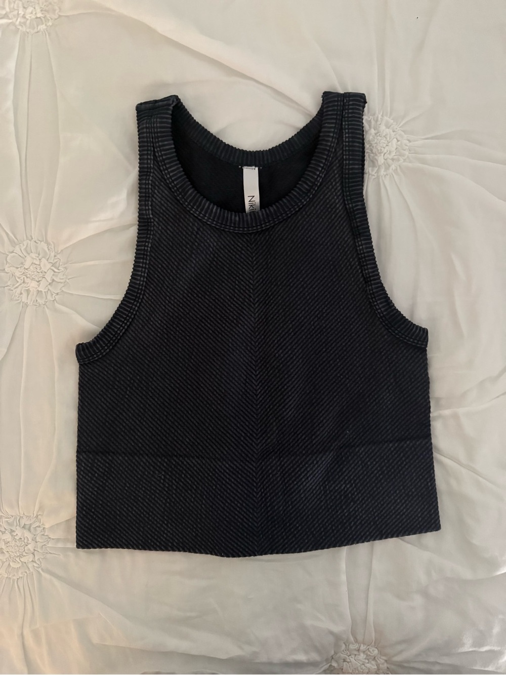 Navy Ribbed Tank